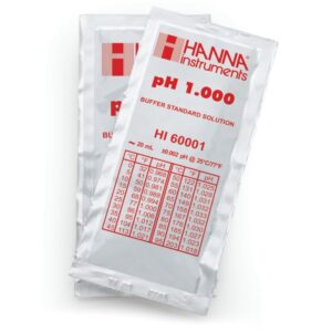 pH 1.000 Millesimal Calibration Buffer Sachets (25 x 20mL) - HI60001-02