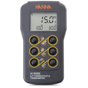 Dual Channel K, J, T-Type Thermocouple Thermometer - HI93552R